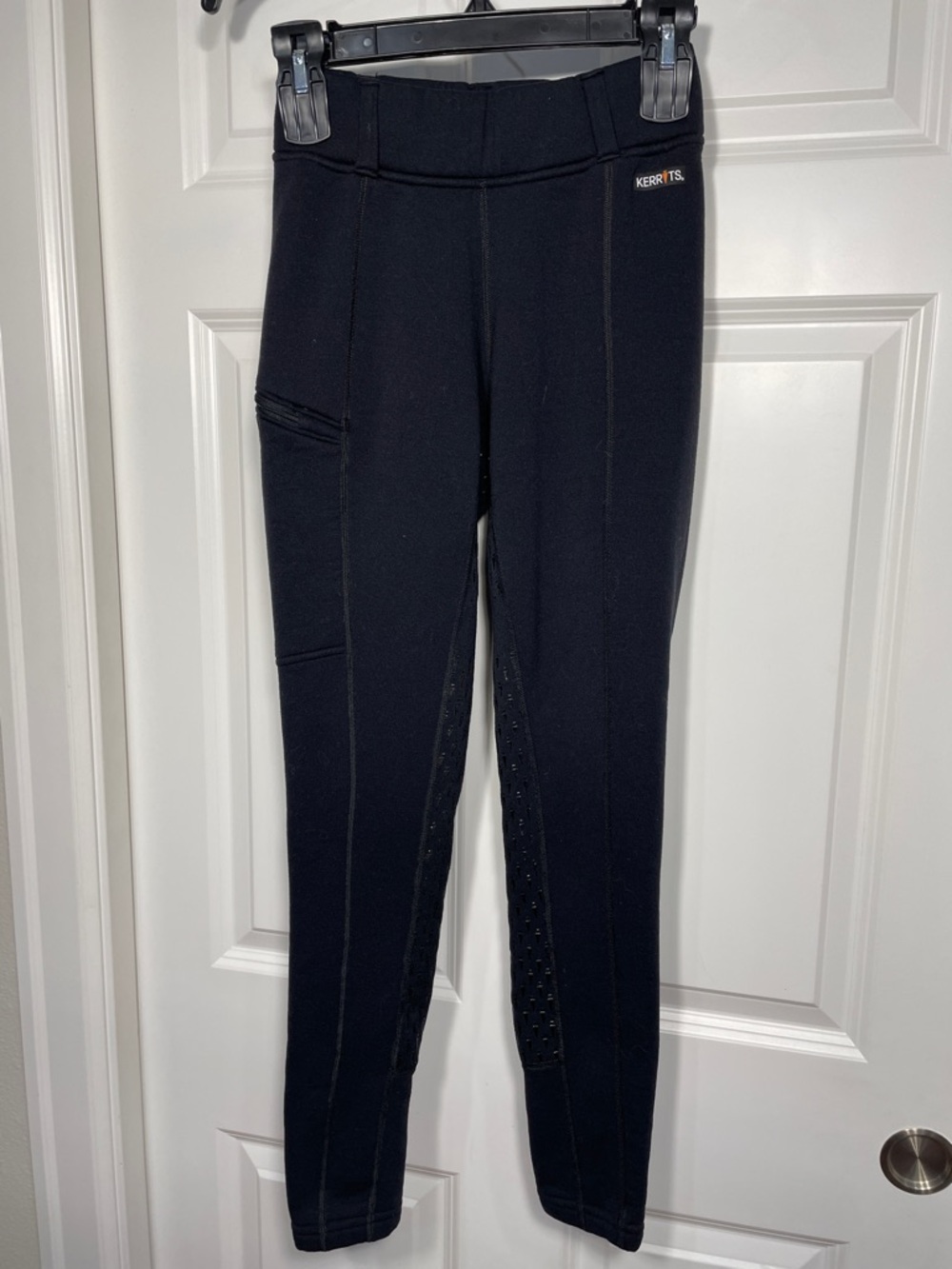 Kerrits Fleece Lined Leggings Tight Small Black Outdoor Activewear Horse Riding